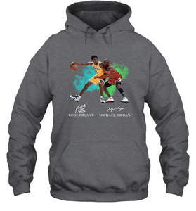 Kobe Bryant And Michael Jordan Signatures Graphic Hoodie