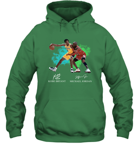 Kobe Bryant And Michael Jordan Signatures Graphic Hoodie