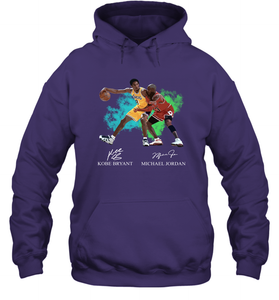 Kobe Bryant And Michael Jordan Signatures Graphic Hoodie