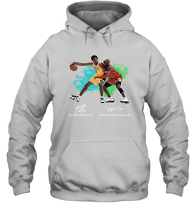 Kobe Bryant And Michael Jordan Signatures Graphic Hoodie