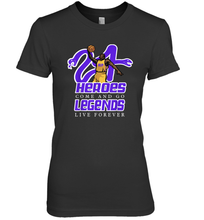 Load image into Gallery viewer, Kobe Bryant Black Mamba 24 NBA Legend Live Forever Premium Women's T-Shirt
