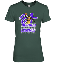 Load image into Gallery viewer, Kobe Bryant Black Mamba 24 NBA Legend Live Forever Premium Women's T-Shirt