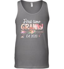 Load image into Gallery viewer, Family Shirt First Time Grandma Est 2020 Granny Floral Tank Top