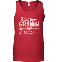 Load image into Gallery viewer, Family Shirt First Time Grandma Est 2020 Granny Floral Tank Top