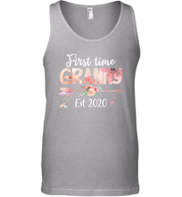Load image into Gallery viewer, Family Shirt First Time Grandma Est 2020 Granny Floral Tank Top