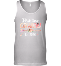 Load image into Gallery viewer, Family Shirt First Time Grandma Est 2020 Granny Floral Tank Top