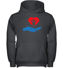 Load image into Gallery viewer, Family Shirt My Hand Heart Autism Awareness Youth Hoodie
