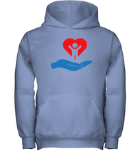 Load image into Gallery viewer, Family Shirt My Hand Heart Autism Awareness Youth Hoodie