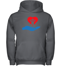 Load image into Gallery viewer, Family Shirt My Hand Heart Autism Awareness Youth Hoodie