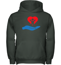 Load image into Gallery viewer, Family Shirt My Hand Heart Autism Awareness Youth Hoodie