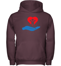 Load image into Gallery viewer, Family Shirt My Hand Heart Autism Awareness Youth Hoodie