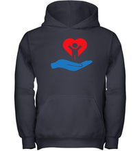 Load image into Gallery viewer, Family Shirt My Hand Heart Autism Awareness Youth Hoodie