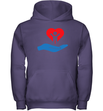 Load image into Gallery viewer, Family Shirt My Hand Heart Autism Awareness Youth Hoodie