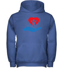 Load image into Gallery viewer, Family Shirt My Hand Heart Autism Awareness Youth Hoodie