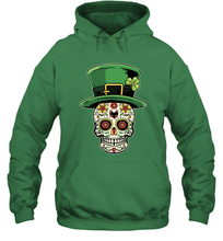 Load image into Gallery viewer, Sugar Skull Of Dead Shirt St. Patrick's Day Hoodie