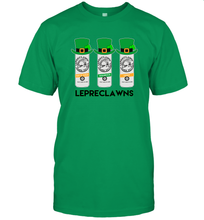 Load image into Gallery viewer, St Patrick's Irish Day Lepreclawns Lucky Shamrock Drinking T-Shirt