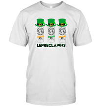 Load image into Gallery viewer, St Patrick's Irish Day Lepreclawns Lucky Shamrock Drinking T-Shirt