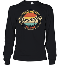 Load image into Gallery viewer, Family Shirt First Time New Grandpa Est 2020 Vintage Youth Long Sleeve