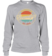 Load image into Gallery viewer, Family Shirt First Time New Grandpa Est 2020 Vintage Youth Long Sleeve