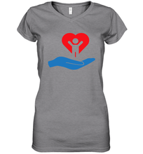 Load image into Gallery viewer, Family Shirt My Hand Heart Autism Awareness Women's V-Neck T-Shirt