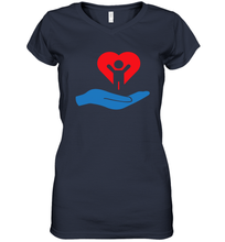 Load image into Gallery viewer, Family Shirt My Hand Heart Autism Awareness Women's V-Neck T-Shirt