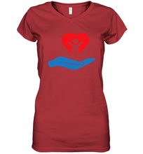 Load image into Gallery viewer, Family Shirt My Hand Heart Autism Awareness Women's V-Neck T-Shirt