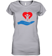 Load image into Gallery viewer, Family Shirt My Hand Heart Autism Awareness Women's V-Neck T-Shirt