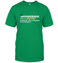 Load image into Gallery viewer, St Patrick's Irish Shenanigator A Teacher Who Instigates Shenanigans T-Shirt