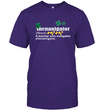 Load image into Gallery viewer, St Patrick's Irish Shenanigator A Teacher Who Instigates Shenanigans T-Shirt