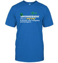 Load image into Gallery viewer, St Patrick's Irish Shenanigator A Teacher Who Instigates Shenanigans T-Shirt