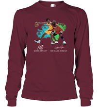 Load image into Gallery viewer, Kobe Bryant And Michael Jordan Signatures Graphic Long Sleeve T-Shirt