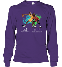 Load image into Gallery viewer, Kobe Bryant And Michael Jordan Signatures Graphic Long Sleeve T-Shirt