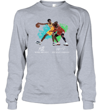 Load image into Gallery viewer, Kobe Bryant And Michael Jordan Signatures Graphic Long Sleeve T-Shirt