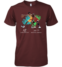 Load image into Gallery viewer, Kobe Bryant And Michael Jordan Signatures Graphic Premium Men's T-Shirt