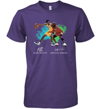 Load image into Gallery viewer, Kobe Bryant And Michael Jordan Signatures Graphic Premium Men's T-Shirt