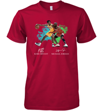 Load image into Gallery viewer, Kobe Bryant And Michael Jordan Signatures Graphic Premium Men's T-Shirt
