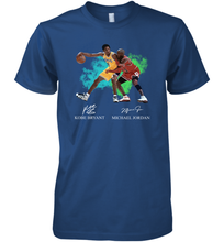 Load image into Gallery viewer, Kobe Bryant And Michael Jordan Signatures Graphic Premium Men's T-Shirt
