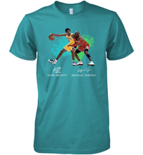Load image into Gallery viewer, Kobe Bryant And Michael Jordan Signatures Graphic Premium Men's T-Shirt