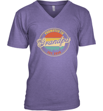 Load image into Gallery viewer, Family Shirt First Time New Grandpa Est 2020 Vintage V-Neck T-Shirt