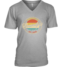Load image into Gallery viewer, Family Shirt First Time New Grandpa Est 2020 Vintage V-Neck T-Shirt