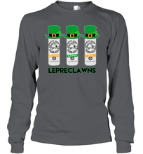 Load image into Gallery viewer, St Patrick's Irish Day Lepreclawns Lucky Shamrock Drinking Youth Long Sleeve