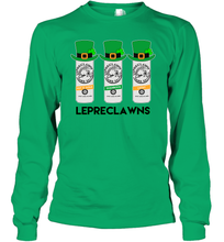 Load image into Gallery viewer, St Patrick's Irish Day Lepreclawns Lucky Shamrock Drinking Youth Long Sleeve
