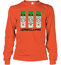 Load image into Gallery viewer, St Patrick's Irish Day Lepreclawns Lucky Shamrock Drinking Youth Long Sleeve