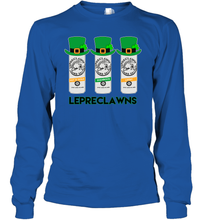 Load image into Gallery viewer, St Patrick's Irish Day Lepreclawns Lucky Shamrock Drinking Youth Long Sleeve