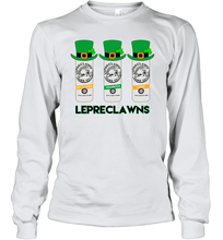 Load image into Gallery viewer, St Patrick's Irish Day Lepreclawns Lucky Shamrock Drinking Youth Long Sleeve