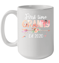 Load image into Gallery viewer, Family Shirt First Time Grandma Est 2020 Granny Floral Ceramic Mug 15oz