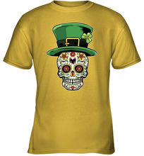 Load image into Gallery viewer, Sugar Skull Of Dead Shirt St. Patrick's Day Youth T-Shirt