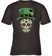 Load image into Gallery viewer, Sugar Skull Of Dead Shirt St. Patrick's Day Youth T-Shirt