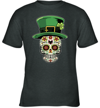 Load image into Gallery viewer, Sugar Skull Of Dead Shirt St. Patrick's Day Youth T-Shirt