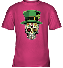 Load image into Gallery viewer, Sugar Skull Of Dead Shirt St. Patrick's Day Youth T-Shirt